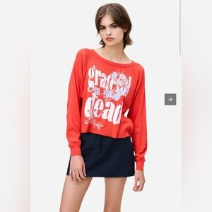 Daydreamer LA Grateful Dead Blooming Flowers Raglan Pointelle Long Sleeve